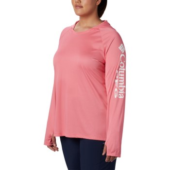 Columbia PFG Tidal Plus Size, Sudaderas Con Capucha Blancos Para Mujer | 573962-IUK